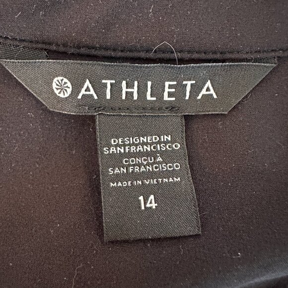 Athleta Black Brooklyn Utility Wide Leg Jumpsuit Sz 14 READ DESCRIPTION - Picture 12 of 16